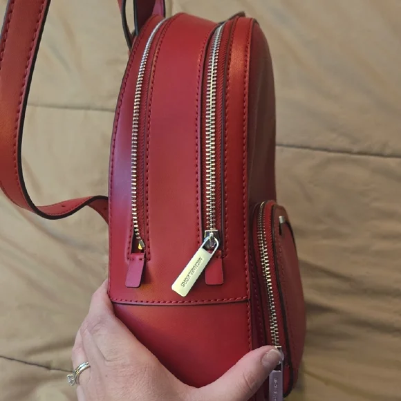 NWOT Michael Kors Dark Pink Backpack - Picture 3 of 10